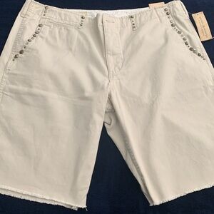 Denim & Supply Ralph Lauren Cream Flat Front Shorts